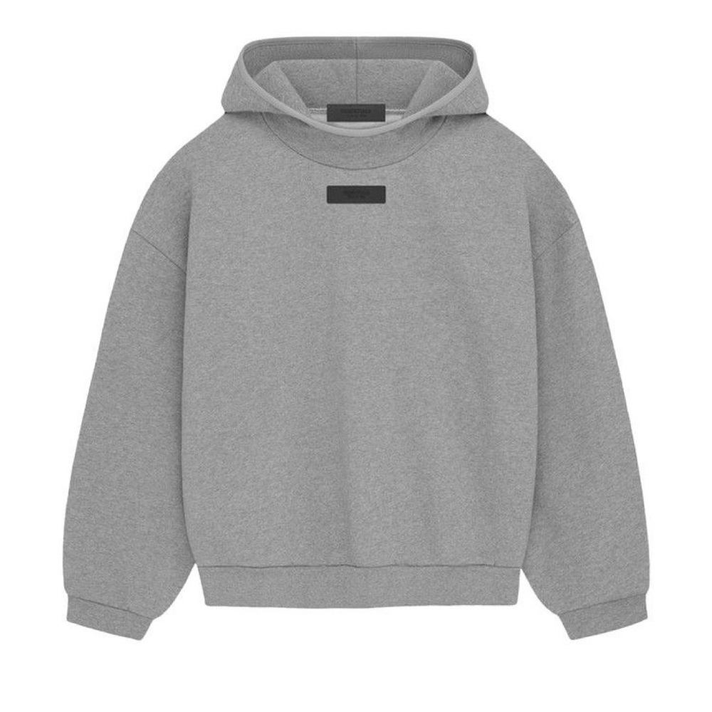 Fear of God Essentials Dark Heather Oatmeal Hoodie Sweatshirt Size XL - Picture 2 of 4